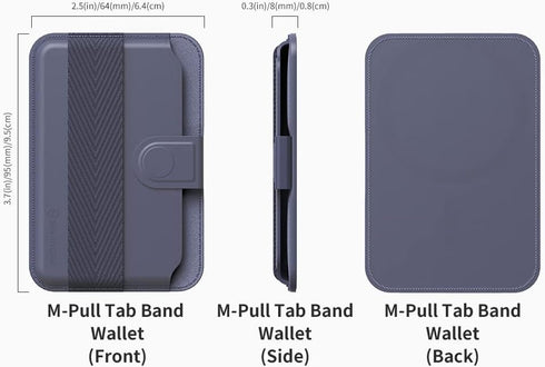 Sinjimoru Pull & Eject Magnetic Wallet for iPhone, Finger Grip for MagSafe Card Holder, Compatible with MagSafe Wallet