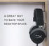 Aluminum Under-Desk Headphone Hook, with Strong Adhesive VHB Tape, Holds 5 lbs (Black)