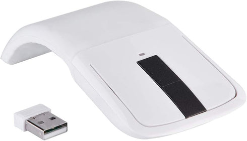 Wireless Folding Mouse, Touch Mouse USB for Microsoft, Photoelectricity + Touch Scroll, Arc Mouse for PC/Laptop