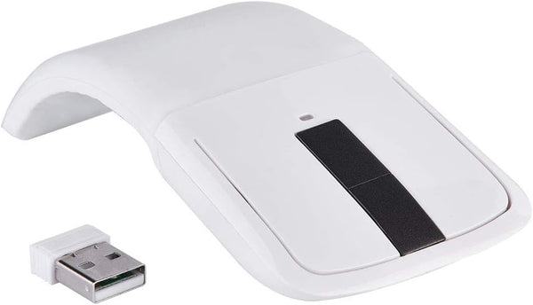 Wireless Folding Mouse, Touch Mouse USB for Microsoft, Photoelectricity + Touch Scroll, Arc Mouse for PC/Laptop
