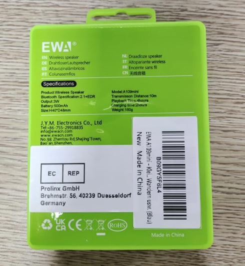 EWA A109mini Bluetooth Speaker with Bass Radiator, Portable Loud Speaker for Home, Hiking, Travel