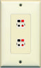 RiteAV 2 Port Speaker Decorative Wall Plate - Light Almond with Bracket Included