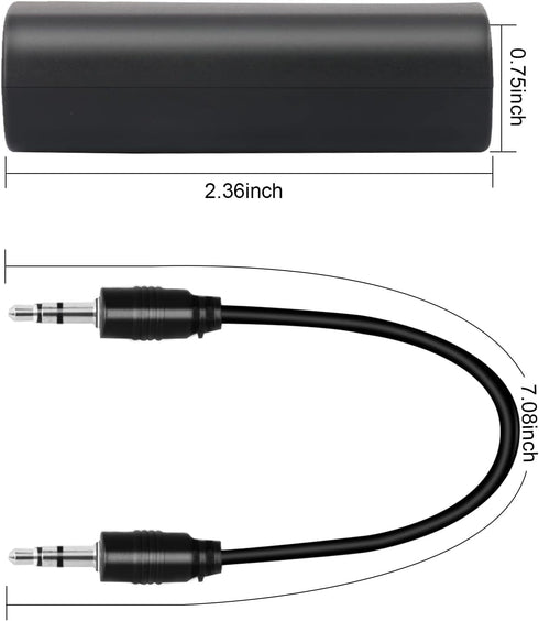 2 Packs Ground Loop Noise Isolator for Car Audio/Home Stereo System, Ground Loop Isolator with 3.5mm Audio Cable