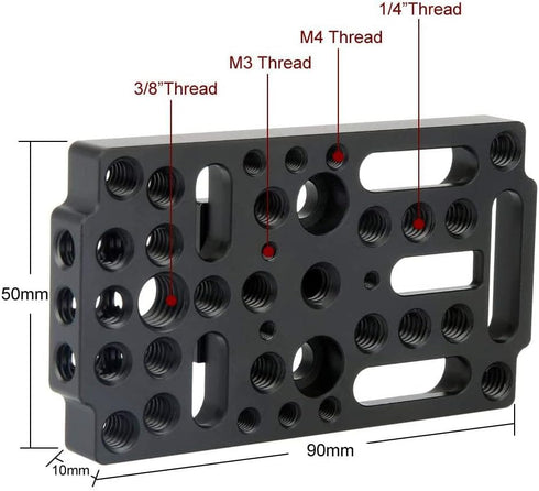 NICEYRIG Multifunctional Camera Cheese Easy Plate with Cold Shoe Mount for Railblocks