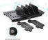 Adjustable Universal Multi Device Organizer Dock Stand Holder, Tablet Cell Phone Desktop Stand for iPhone Samsung Galaxy Google Nexus Kindle (Black)- No Charging Port