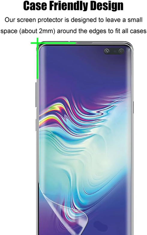 (2+2) Samsung Galaxy S10 Plus (2 Pack) Screen Protector (Not Glass) and (2 Pack) Camera Lens Protector, Case Friendly