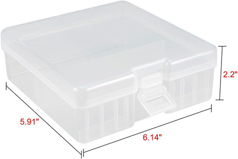 uxcell Hard Plastic Large Battery Storage Box Holder Organizer for AAA/AA/C/D/9V Batteries, Protective Container