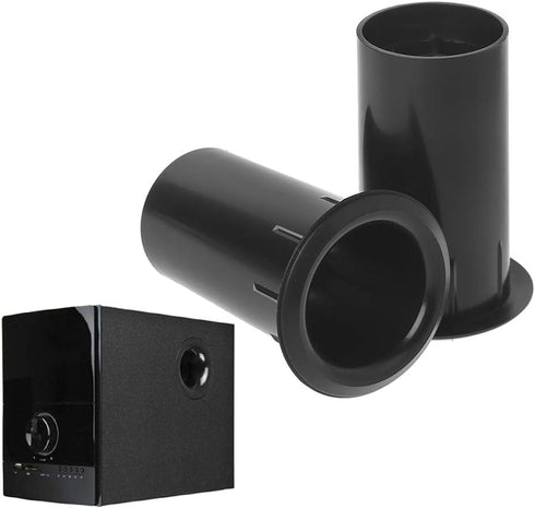 XISAOK 4 Inches (Set 2) Black,35x67mm Subwoofer Woofer Speakers Ports Connectors Tube Inverter Speaker Vent