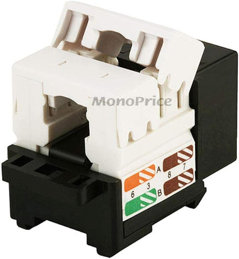 Monoprice Cat5E Punch Down Keystone Jack, Black (105370)