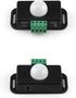 QWORK Motion Sensor LED Switch (2 Pack), 12-24V, 6A, Adjustable Delay Time for LED Strip Lighting, Wall Mount, 3"