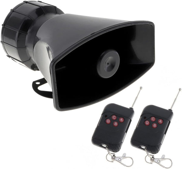 ePathChina 7 Tone Sound Loud Car Siren Vehicle Horn Hooter/Ambulance/Siren/Traffic Sound with Black