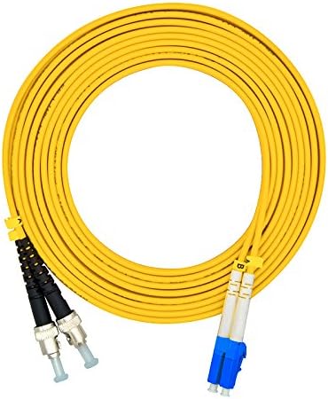 2 Meters 6ft LC to ST Duplex 9/125 Single-Mode Fiber Optic Cable Jumper Optical Patch Cord