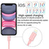 MFi-Certified 6FT Lightning Cable Charger for iPhone Xs MAX, XR, 8, 7, 6s, and more - Rose Color