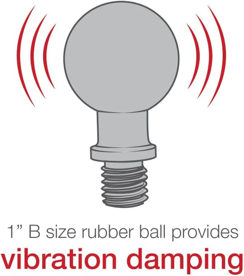 RAM Ball Adapter with M10 X 1.25" Threaded Post