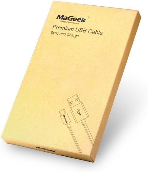 MaGeek Micro USB Cable (2-Pack) 10ft, Extra Long High Speed Charge & Sync Cord for Samsung, LG, Nexus, Android (Black)