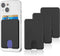 Senose Phone Card Holder - Silicone Anti Slip Out Wallet Stick On for iPhone 13/12 Pro Max (3 Pack, Black)