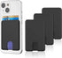 Senose Phone Card Holder - Silicone Anti Slip Out Wallet Stick On for iPhone 13/12 Pro Max (3 Pack, Black)