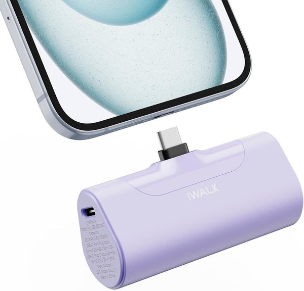 iWALK Portable Charger 4500mAh for iPhone 15: USB-C Small Power Bank 20W Fast Charging Battery Pack Compatible with