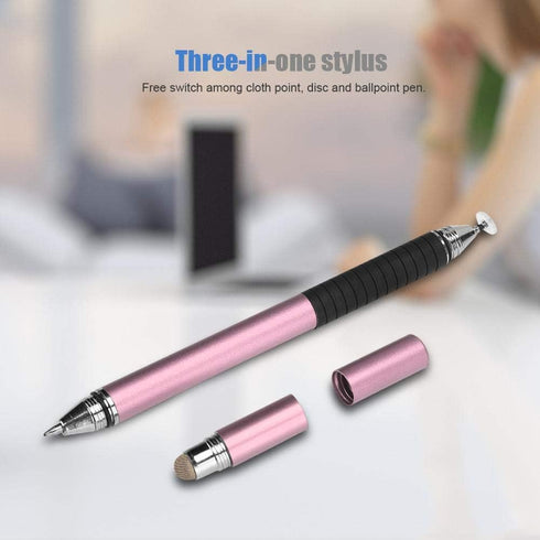 Stylus Pen for Mobile Phones, High Precision Capacitive 3 in 1 Stylus, Portable and Sensitive for Tablets (Rose Gold)