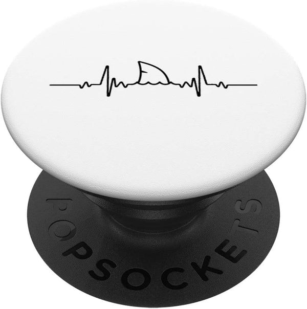 Shark Heartbeat Popsocket for Shark Lovers | Ocean Animal PopSockets PopGrip: Swappable Grip for Phones & Tablets