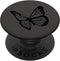 Standard PopGrip Black Gray Butterfly PopSockets