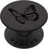 Standard PopGrip Black Gray Butterfly PopSockets