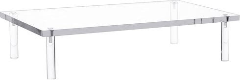 Jusalpha Acrylic Monitor Stand - 10mm Thickness Clear Platform - 14.5'' x