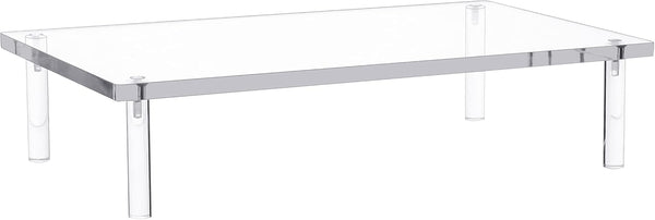 Jusalpha Acrylic Monitor Stand - 10mm Thickness Clear Platform - 14.5'' x