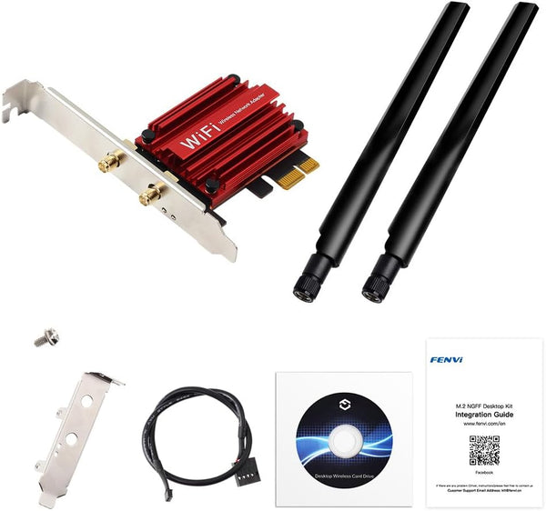 AX3000 WiFi 6 PCI-E Card, AX200 Desktop WiFi Bluetooth 5.2 PCIe Adapter, 3000Mbps Dual Band MU-MIMO for PC Windows 10/11