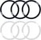 6 Pcs Universal Metal Rings Sticker for MagSafe Wireless Charger, Ultra-Thin Car Charger Accessories (Black, Silver)