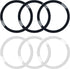 6 Pcs Universal Metal Rings Sticker for MagSafe Wireless Charger, Ultra-Thin Car Charger Accessories (Black, Silver)