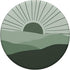 Minimal Sage Green Mountain Sun Sunset Boho Chic PopSockets Standard PopGrip