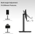 Bright Stone Phone Stand for Desk, Adjustable Cell Phone Holder for 4"-12.9" Phones/Tablet/iPhone/iPad (Black)
