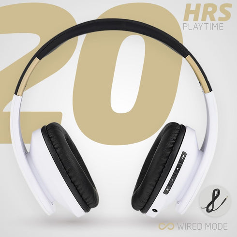 PowerLocus Bluetooth Over-Ear Headphones, Wireless Stereo Foldable Headphones, Wireless and Wired Headsets with