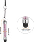 MECCANIXITY 5pcs Stylus Pen for Touch Screens Mini Crystal Diamond Capacitive Pens for Universal All Touchscreen Devices, Purple