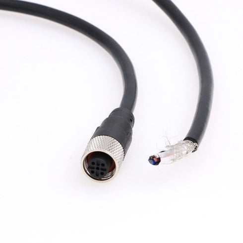 Eonvic Industrial M12 Female 4 Pin Connector Molded PVC Aviation Sensor Cable