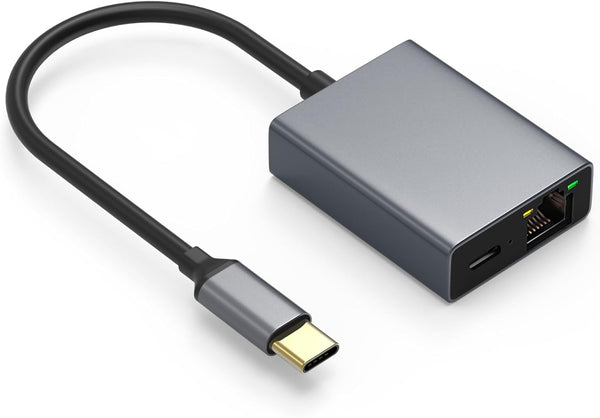 Smays Ethernet Adapter for Chromecast with Google TV, USB C to LAN Adapter with 100W Power Delivery