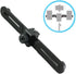 Walway 1/4 inches Straight Triple Head Bracket Tripod Mount for Screw DSLR Camera LED Light Flash Light Microphone