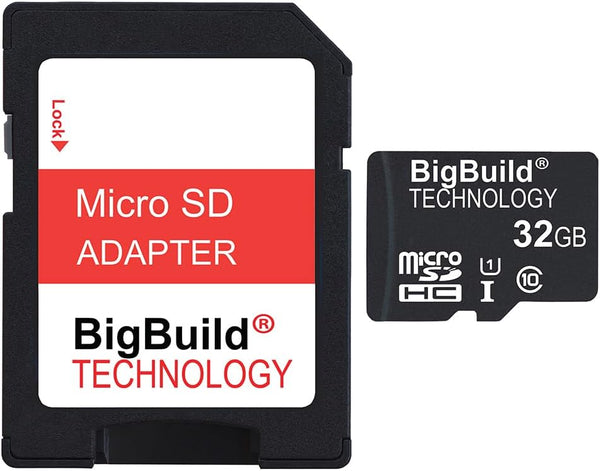 32GB Ultra Fast microSD Memory Card for VTech Kidizoom Camera, SD Adapter Included