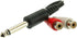 CableWholesale 1/4 inch Mono Phono to Dual RCA Adapter, 1/4 Mono Male