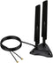 Dual Band 2.4GHz 5GHz 5.8Ghz RP-SMA Gaming WiFi 6E Wireless Antenna with Magnetic Base for Intel AX201 AX200 PCIe NGFF