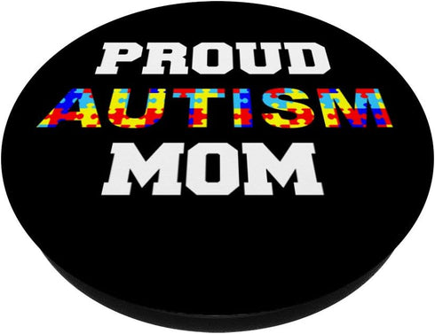 Autism Awareness Proud Autism Mom Women Love Puzzle, PopSockets Swappable PopGrip
