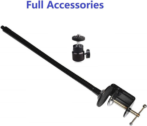 AceTaken C920s C920 C930e C922x C930 C922 C925e C615 25 inches Webcam Mount - Flexible Gooseneck Arm Clamp Stand Tripod