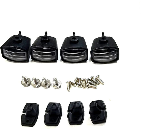 KINGTAIR 4pcs/Set 1/10 1/12 1/14 D90 FJ40 scx10 trx4 trx6 Front Roof Fog Led Lights Holder Cover Simulation Square