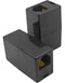 2Pack RJ11 Coupler Phone Line Connector Telephone Cord Adapter RJ11 6P4C Female to Female (Black)