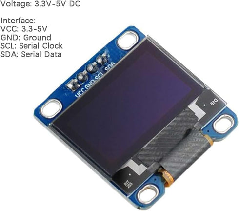 DIYmall 0.96 Inch I2C 128x64 SSD1306 51 Msp420 STIM32 (Pack 2pcs) Blue Yellow OLED Display Module Serial IIC Screen