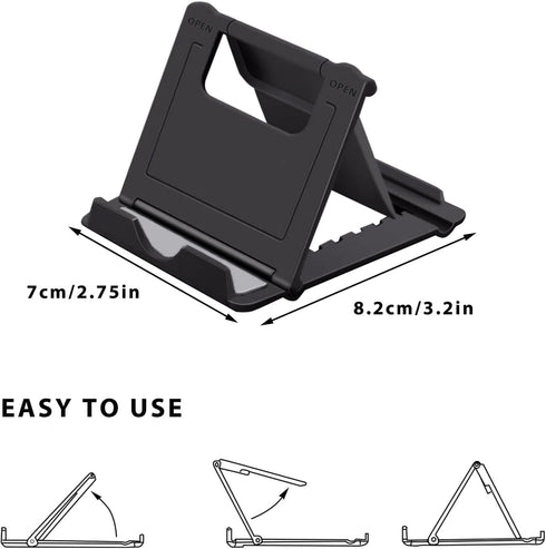 DRM 2 Pack Phone Stand Holder for Desk, Portable Multi-Angle Adjustable Cell Phone Holder for 4-7.9 inch Display