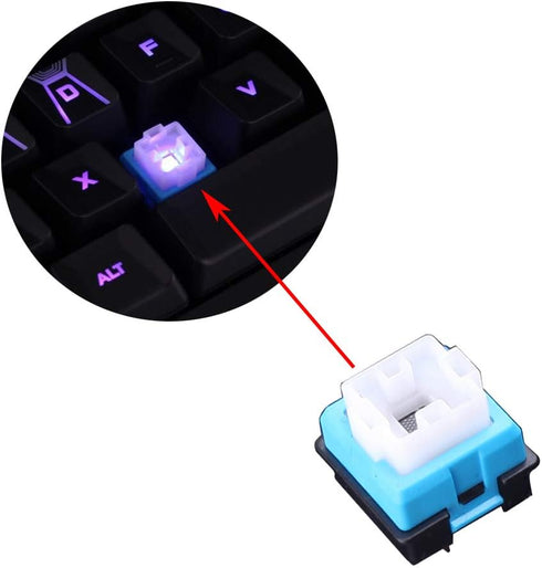 10X Romer G Mechanical Keyboard Switches for Logitech G310 G810 G910 G613 GPro Keyboards (Blue)