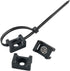 Saddle Type Mounts Base with 4.7inch Cable Ties, 50 Sets Black Cable Zip Ties and Wire Clips for Organization