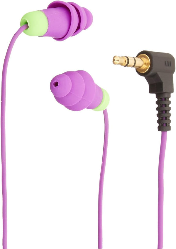 Plugfones Basic Purple Earplug-Earbud Hybrid - Noise Reducing Earphones for Ultimate Comfort and Sound Quality.